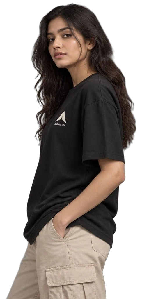 GARUD tee, side, on a model